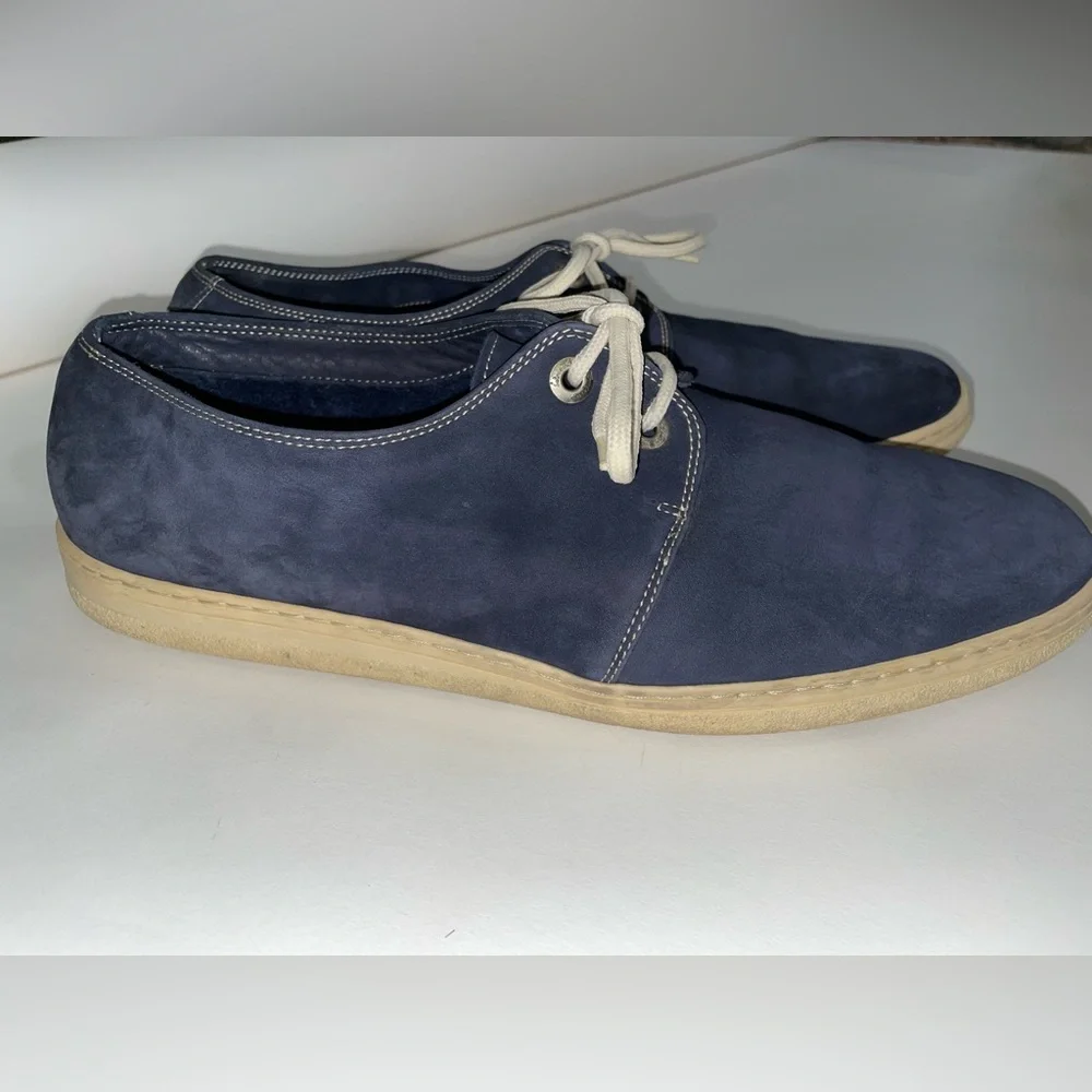 Vintage Salvatore Ferragamo Navy Blue Sneakers Size 12D - Picture 3 of 15